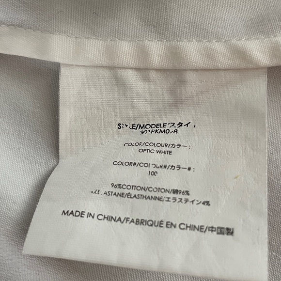 Michael Kors White Button-Front Blouse Statement Buttons Ruffle Cuffs Size 6 - Picture 8 of 11